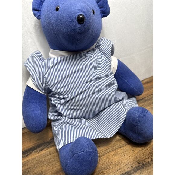 Clara Bearton North American Bear Co. Blue Stuffed Plush Teddy 1979 Clara Barton - Picture 3 of 9
